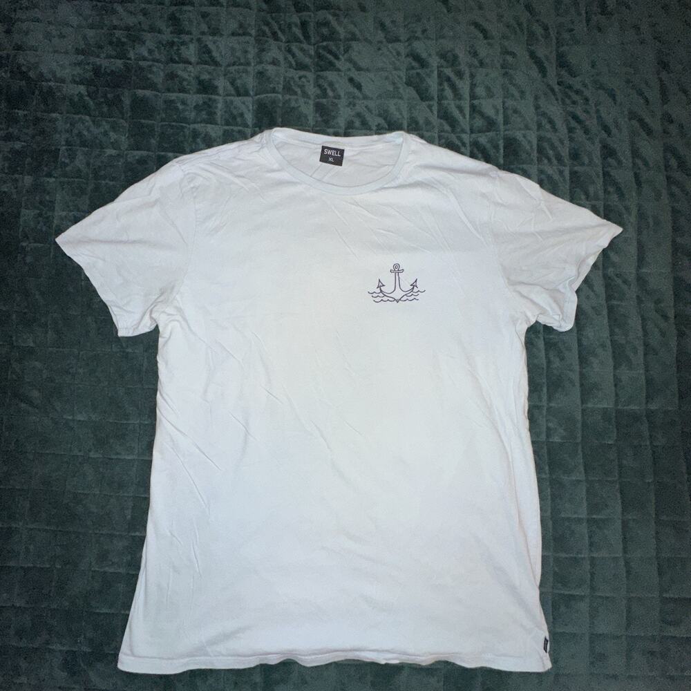 Swell Mens Short Sleeve Tee Shirt Extra Large (XL) Blue Mermaid Anchor - Picture 1 of 8